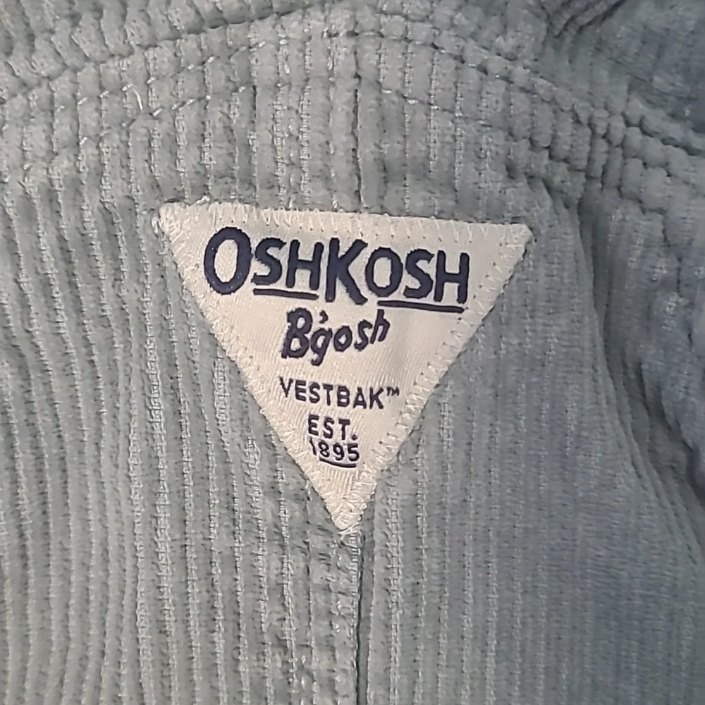 OshKosh B'gosh Soft Green Corduroy Overall Jumper Dress 6/6X